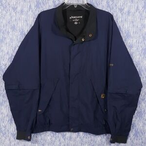 Footjoy Dryjoys Waterproof Golf Jacket Full Zip Mens L Navy‎ Blue Classic